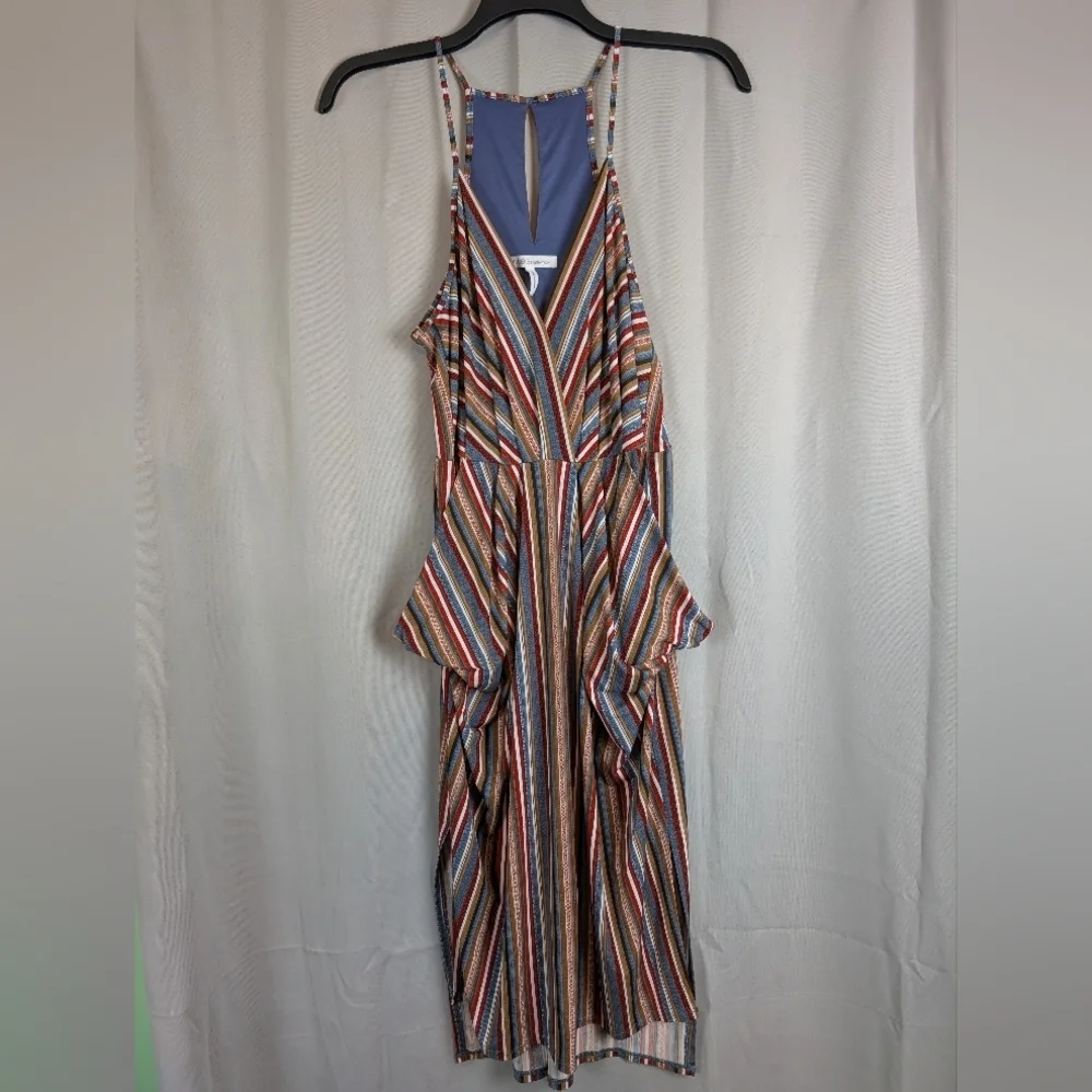BCBGeneration Strapless‎ Dress with Colorful Stripes
